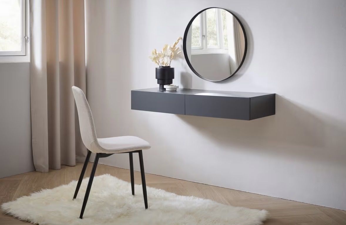 Cassettiere: Commode / coiffeuse murale anthracite – NEUVE – Nuovo (secondo la descrizione) da Neuchâtel venduto da Suheda.Drsn 1
