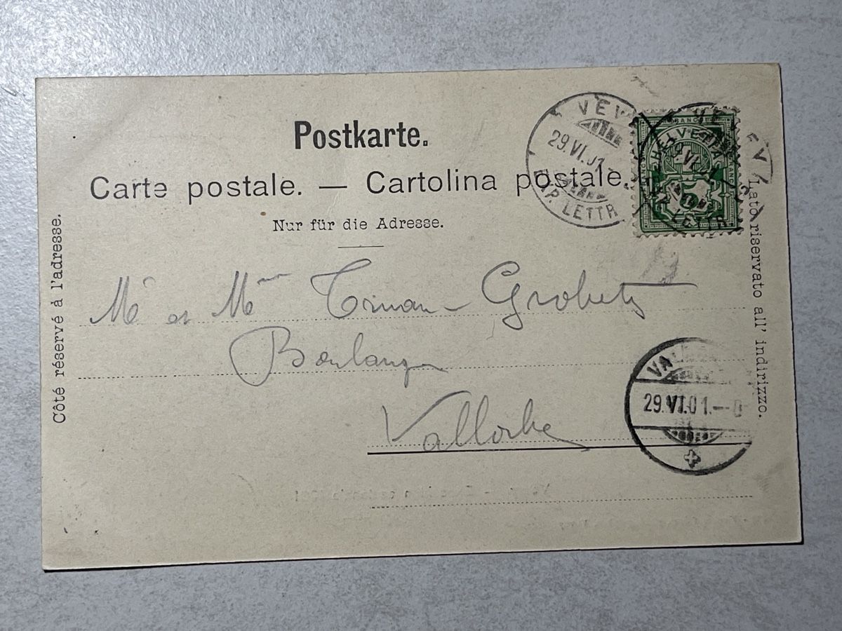 Cartoline postali: Vevey Exposition cantonale 1901 – Usato da Strengelbach venduto da Aschatan5 1