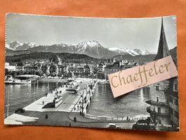 1953 Luzern und die Alpen und die Tram