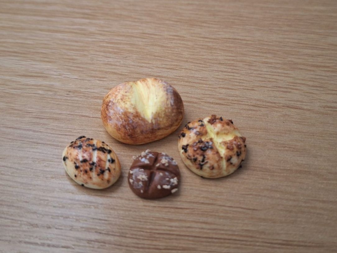 Case e mobili per bambole: Puppenhaus Brot, Mohnbrötchen – Nuovo (secondo la descrizione) da Zürich venduto da HandmadeTinyFood 2