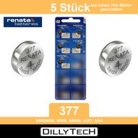 Renata 377 SR626SW Knopfzellenbatterie - 5 Stk.