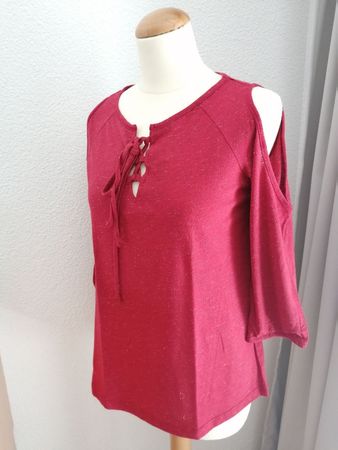 Sommer Top mit Schnürung, Cut-Outs, Gr. S