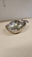 Antike Apfel-Schale aus Silber, Vintage Deko Herbst.