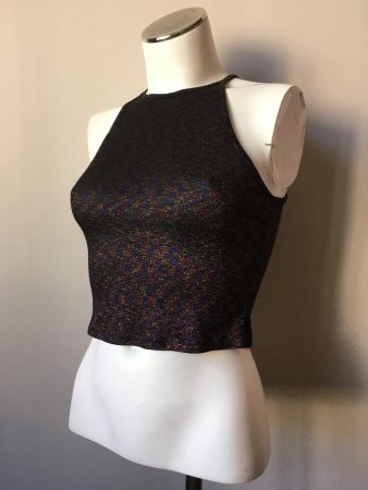 Haut court pailleté multicolore - taille S