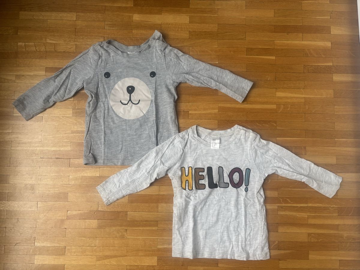 H&M Lotti di vestiti: Pack 2 shirts long H&M 9-12 mois – Usato da Chêne-Bougeries venduto da CeliaMate