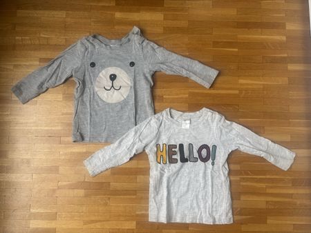 Pack 2 shirts long H&M 9-12 mois