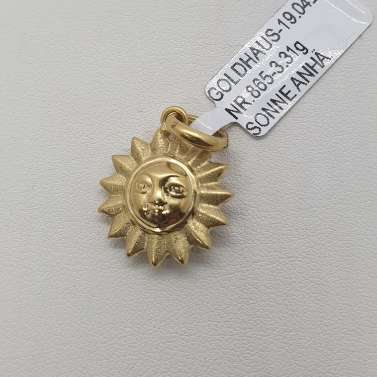 Ciondoli: Echt 18K Gold - Sonnen Anhänger – Usato da Luzern venduto da Luzern-Goldhaus 2