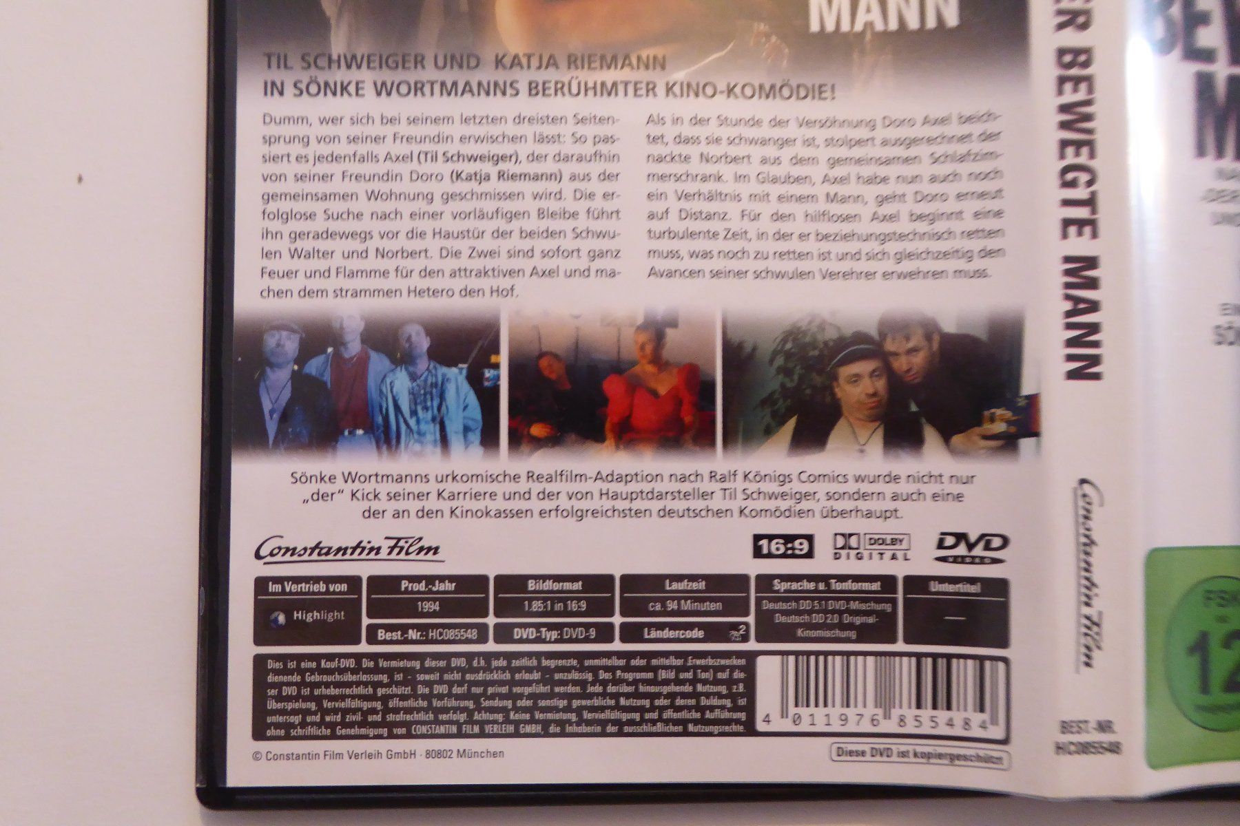 Tutti i DVDs: DVD Der bewegte Mann – Usato da Allschwil venduto da Summelsarium 2