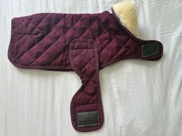 Hundemantel mit Leder und Lammfell