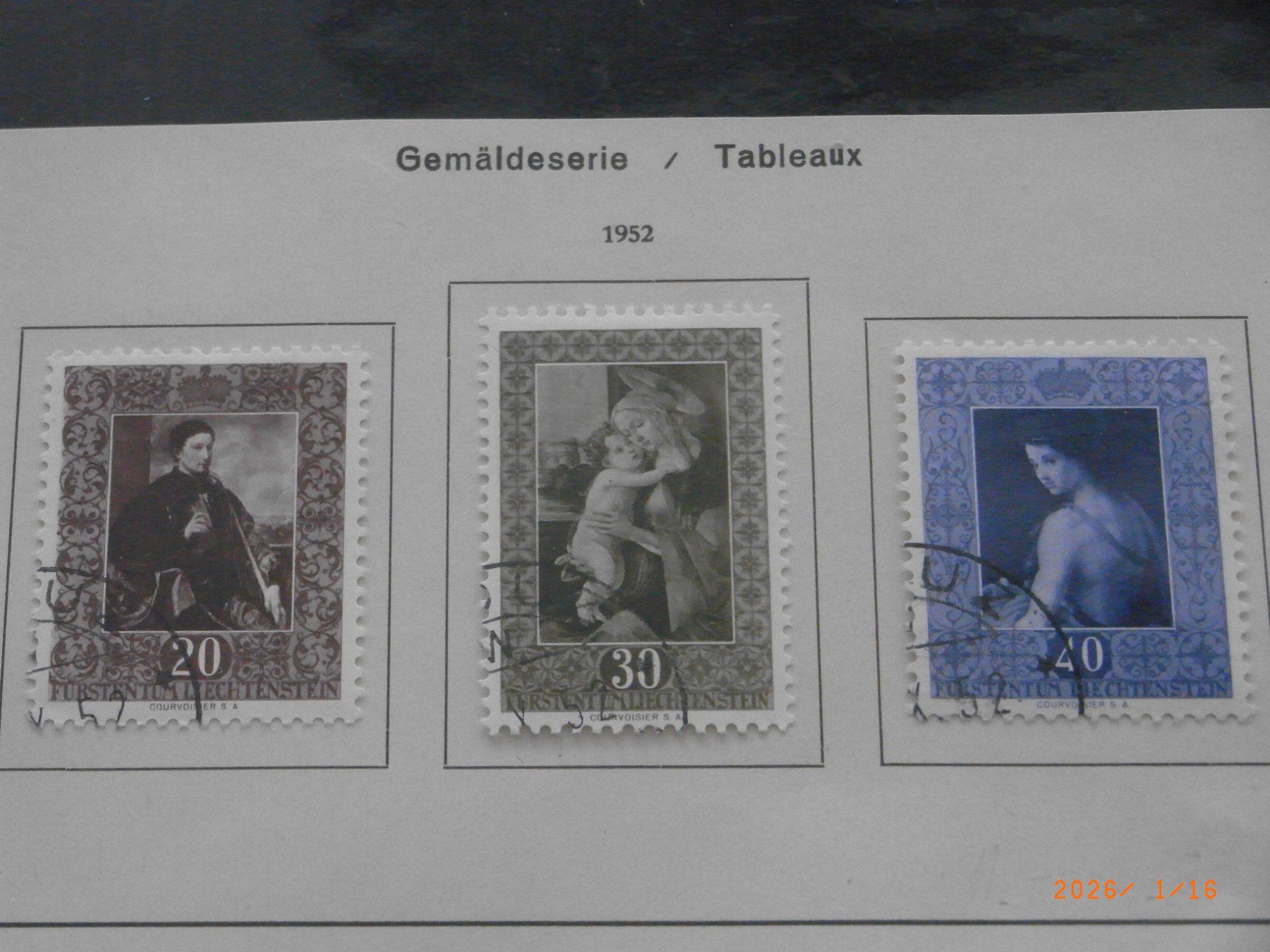 Tutti i francobolli: Fl 1951 250-252 g. Satz – Usato da Ittigen venduto da shetland