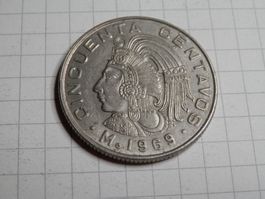Mexiko 50 Centavos, 1969