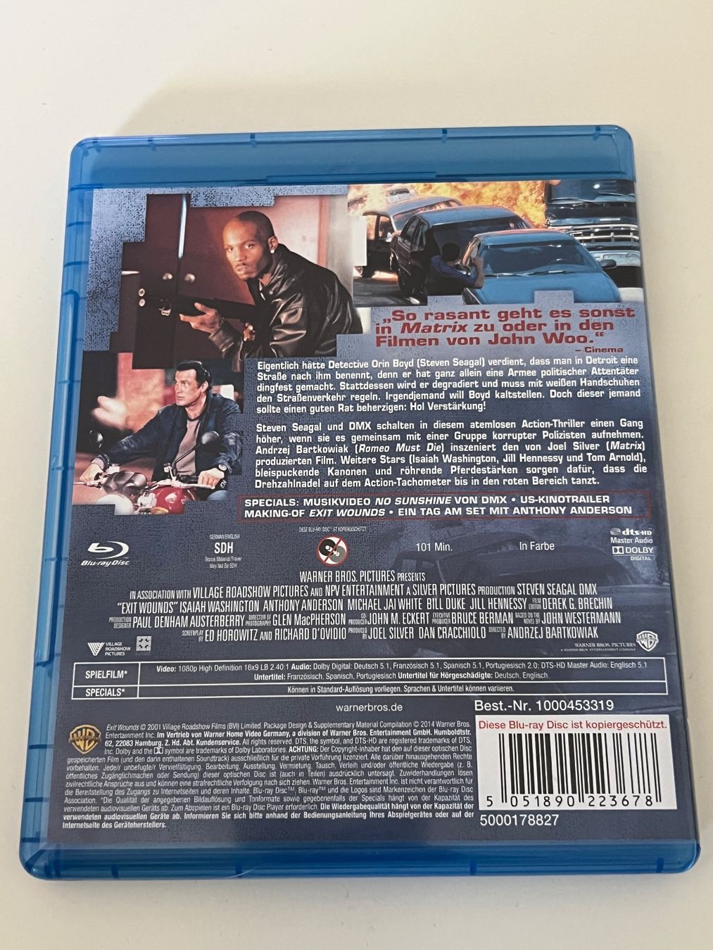 Tutti i DVDs: Exit Wounds - Die Copjäger Blu-ray – Usato da Altstätten SG venduto da sheamus 1