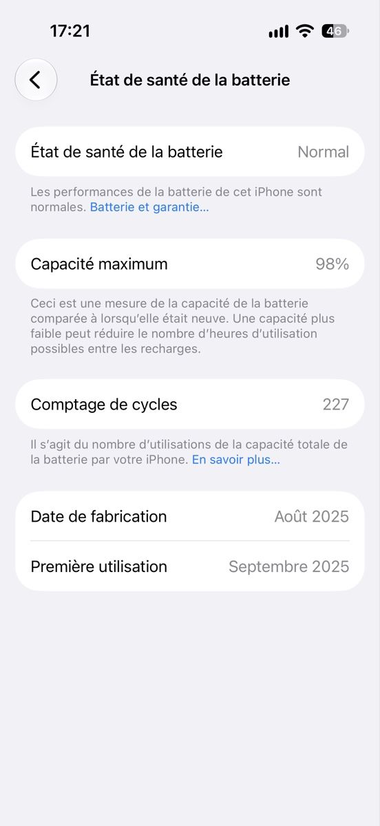 Apple Telefoni cellulari / Smartphones: iPhone 17 pro orange état comme neuf – Usato da Flendruz venduto da Legregfeurer 5