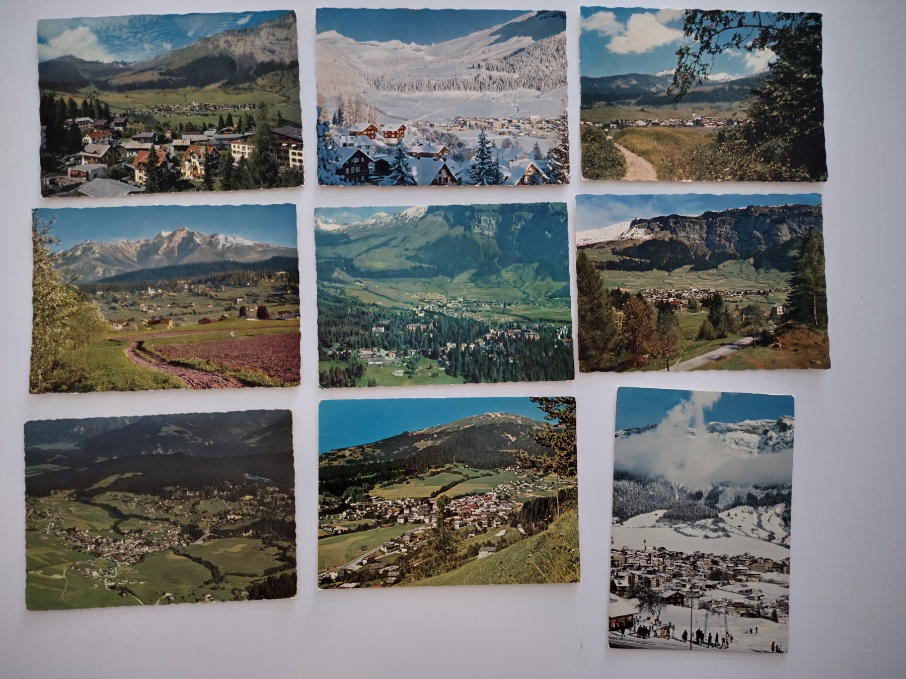 Cartoline postali: 9 Ansichtskarten Flims Graubünden gebraucht alt – Usato da Ohmstal venduto da Lebensfreude05