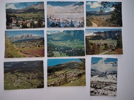 9 Ansichtskarten Flims Graubünden gebraucht alt