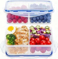 Bento Brotdosen 2er Set – 3-Fach, 1.15L, dicht