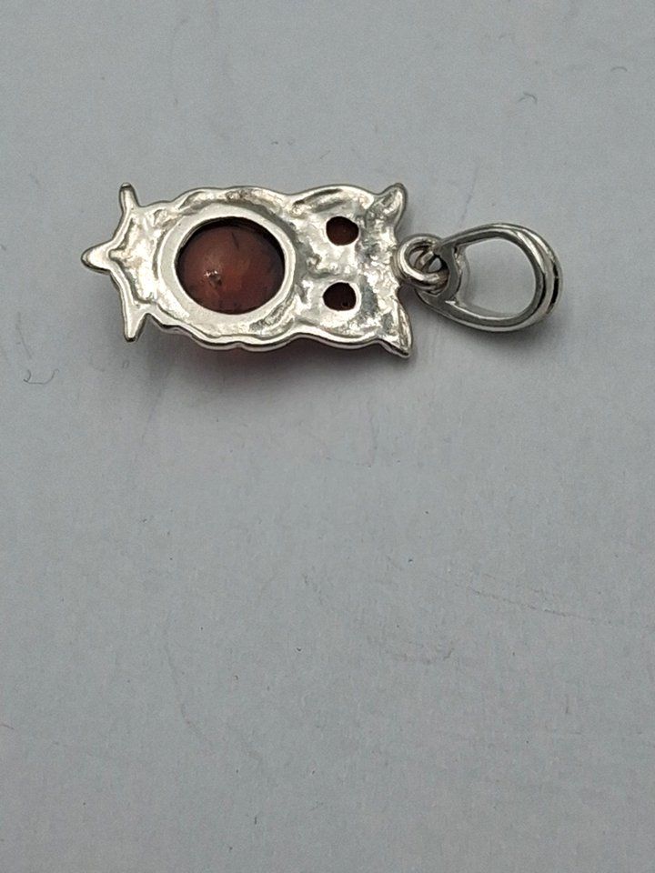 Ciondoli: Bernstein Eulen Anhänger 925 Silber Eulenanhänger Collier – Nuovo e nell'imballaggio originale da Heiligkreuzsteinach venduto da schmucktime 7
