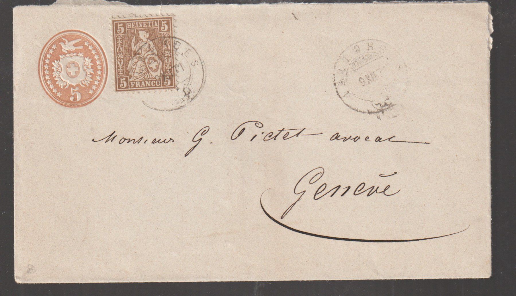 Tous les timbres: Entier GS + 1871 Ambulant – D'occasion à Biel/Bienne par Destockweb