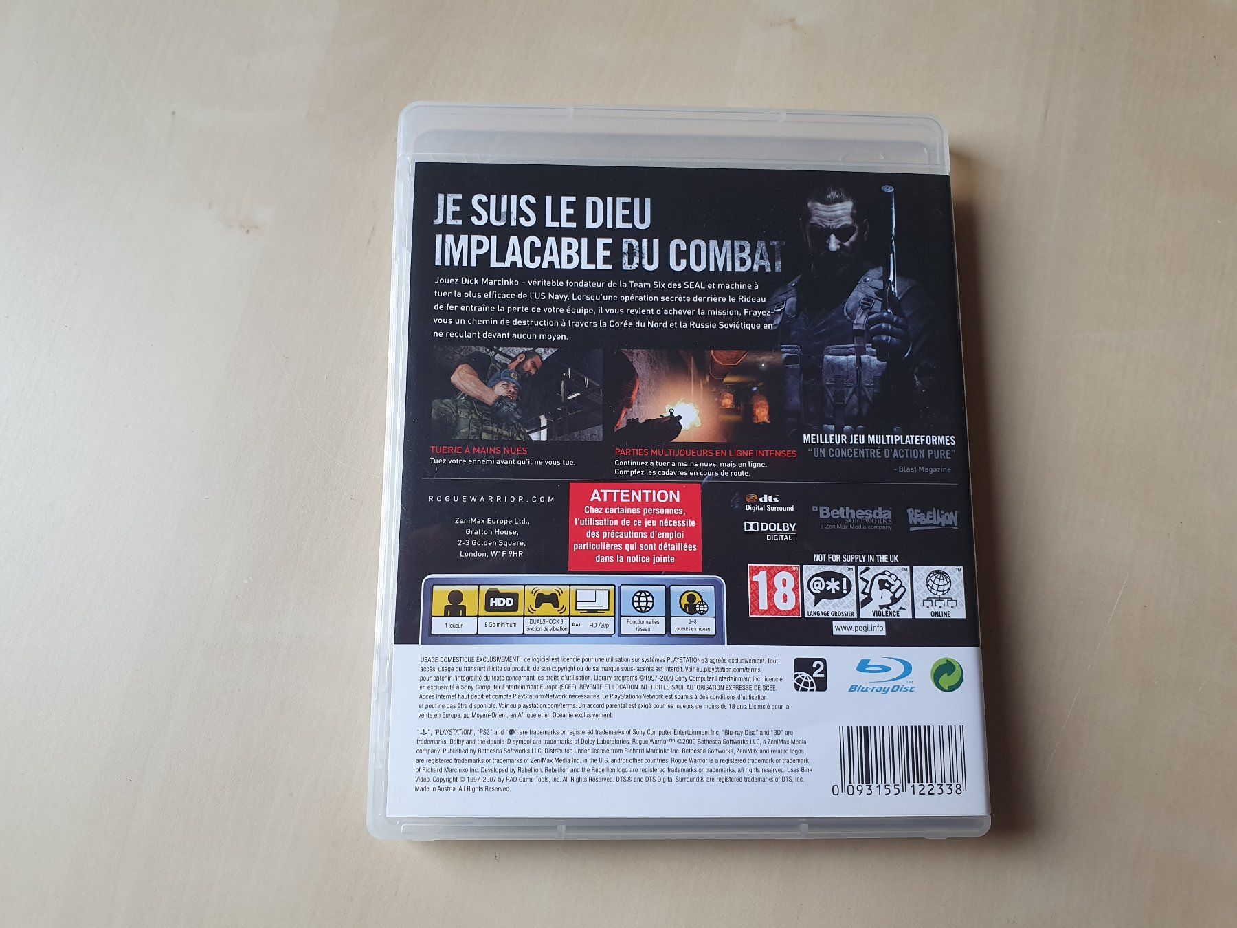 Sony Giochi: Rogue Warrior – Usato da Stansstad venduto da collectorsshop 1