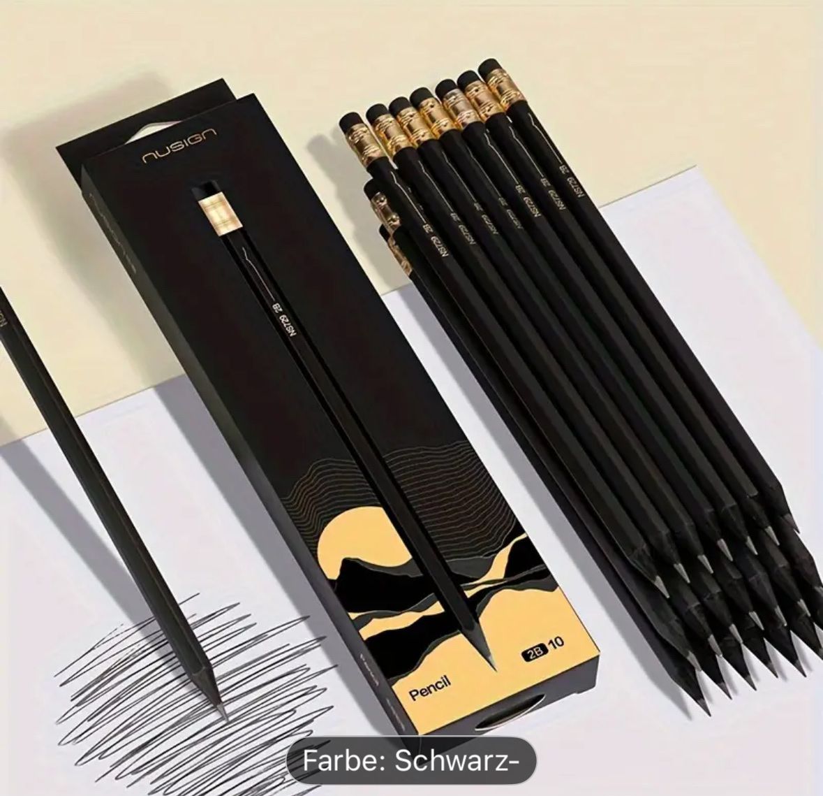 Matite, matite colorate & gessi: NUSİGN Bleistifte Set, Schwarz, 2B – Nuovo e nell'imballaggio originale da Kloten venduto da digi-Galaxy