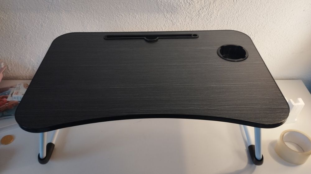 Klappbarer Betttisch Aus Aluminium | Höhenverstellbarer Laptop Tisch Mit Neigbarer Platte