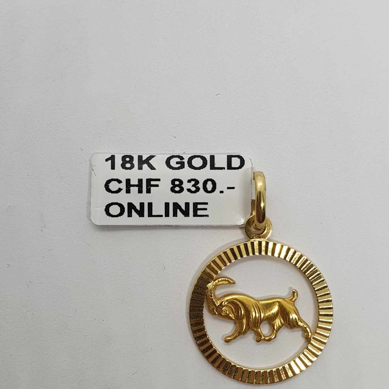 Ciondoli: Echt 18K Gold - Sternzeichen Widder Anhänger – Usato da Luzern venduto da Goldhaus-Luzern 2