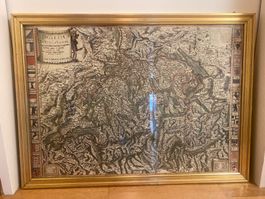 Bild / Repro historische Karte Helvetia Rhaetia et Valesia