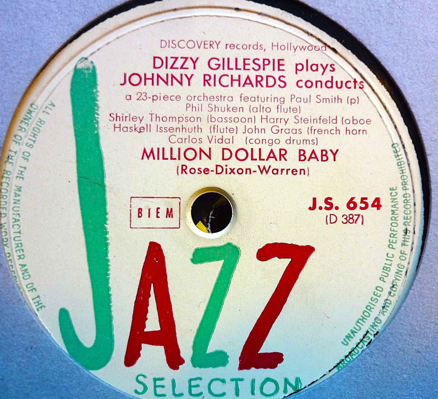 Dischi in vinile: Dizzy Gillespie, Sammlung von 12 Jazz Schellackplatten – Usato da Hemishofen venduto da Phonomandy 3