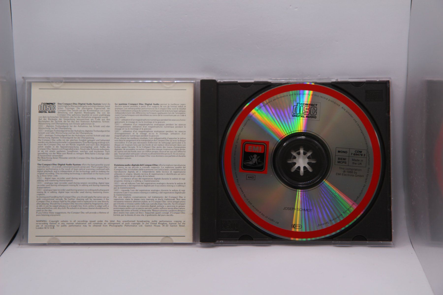 CDs: CD Joseph Schmidt Joseph Schmidt – Gebraucht aus Ernetschwil von luisvonerni 2