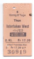 Schiff-Billette Thun - Interlaken West