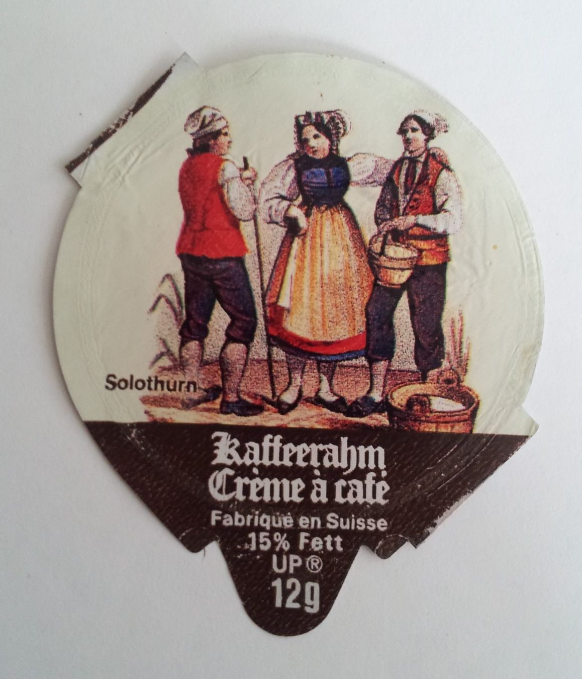 Kaffeerahmdeckel: S 203 - B - Riegel Nr 14 Solothurn – Gebraucht aus Matzingen von zingana