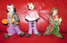 3 Clowns, H ca. 24 cm