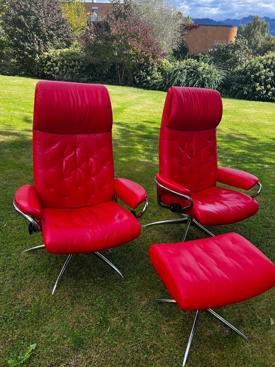 Stressless Poltrone: 2 Stressless Relaxsessel inkl. ein Hocker – Usato da Gwatt (Thun) venduto da eve_87 2