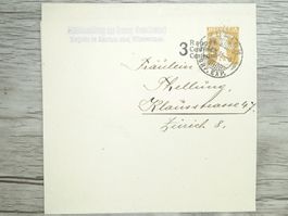 TR72 Document + Timbre Suisse 1916