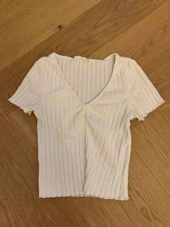 Mango Rippen Top, Off-White, Grösse XS - Top Zustand