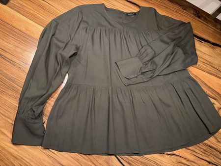 SELECTED Femme Bluse, Khaki, Gr. 42 - Herbst Chic!