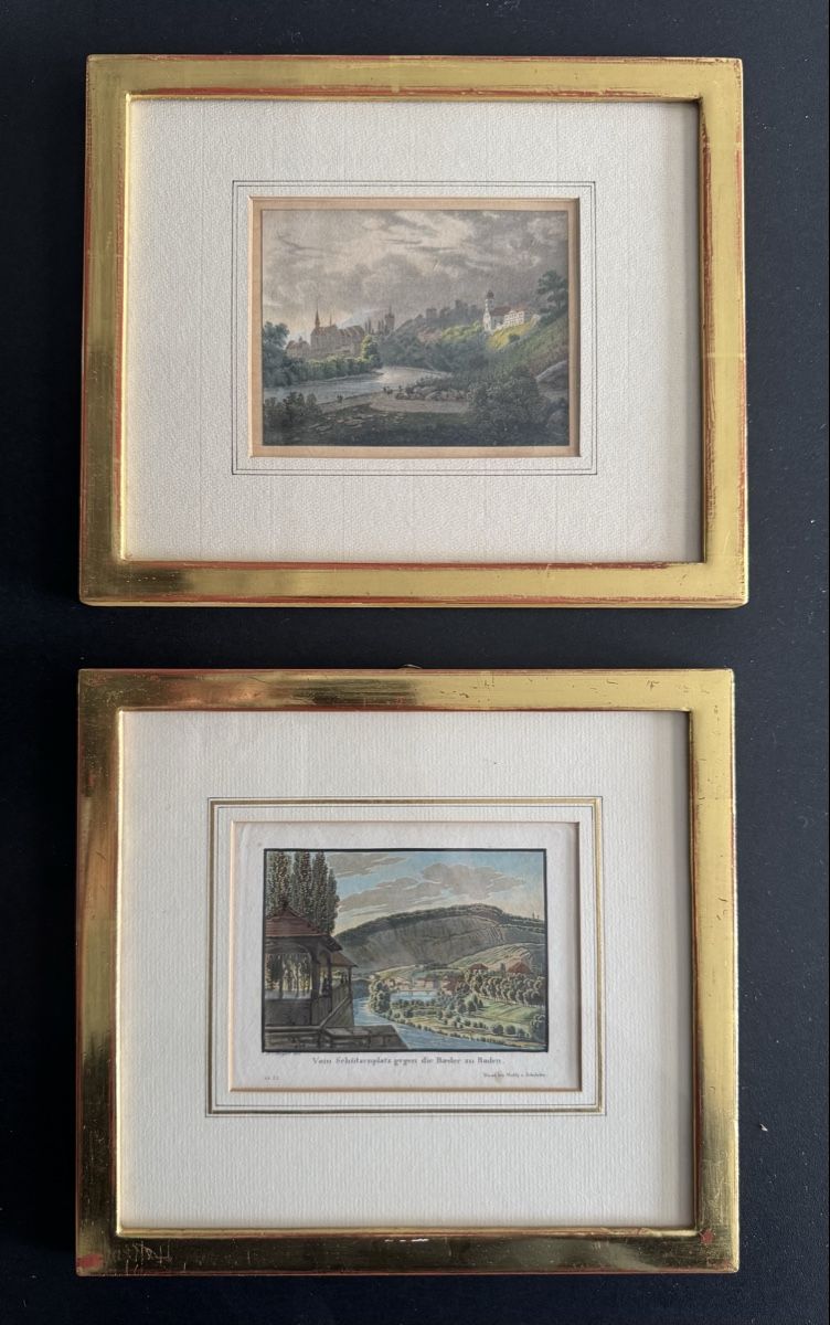 Incisioni: 2 x Bilder der Stadt Baden – Usato da Künten venduto da Spike17