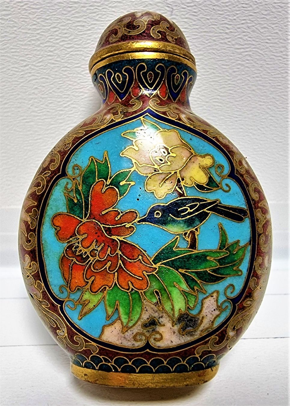 Tutte le decorazioni: Antike Cloisonné Schnupftabakdose mit Deckel, China – Usato da Emmenbrücke venduto da Lenssen 1