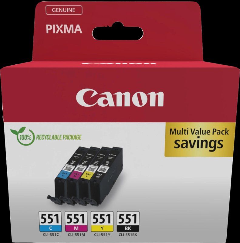 Canon Cartouches & Toner: Canon Multipack / CLI-551C, CLI-551M, CLI-551Y, CLI-551BK – Neuf avec emballage d'origine à Baar par IlorResBug