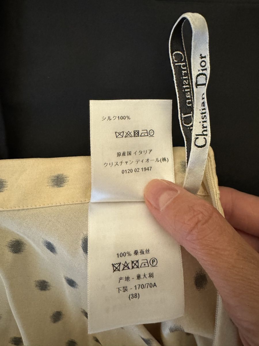 Dior Gonne: Christian Dior Seidenrock mit Polka Dots – Nuovo (secondo la descrizione) da Zürich venduto da SF2023 5