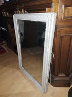 Grosser antiker Spiegel, weiss, 88x58cm, schwer 