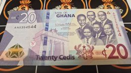 Original 20 Ghana Cedis Banknote – Selten! 2022