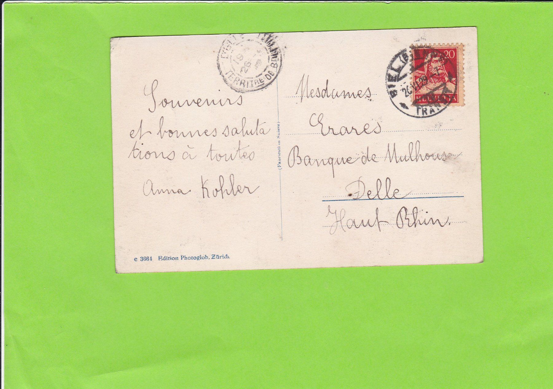 Ansichtskarten: Biel-Bienne-Quai--1929 versendet – Gebraucht aus St. Peterzell von neckertal 1