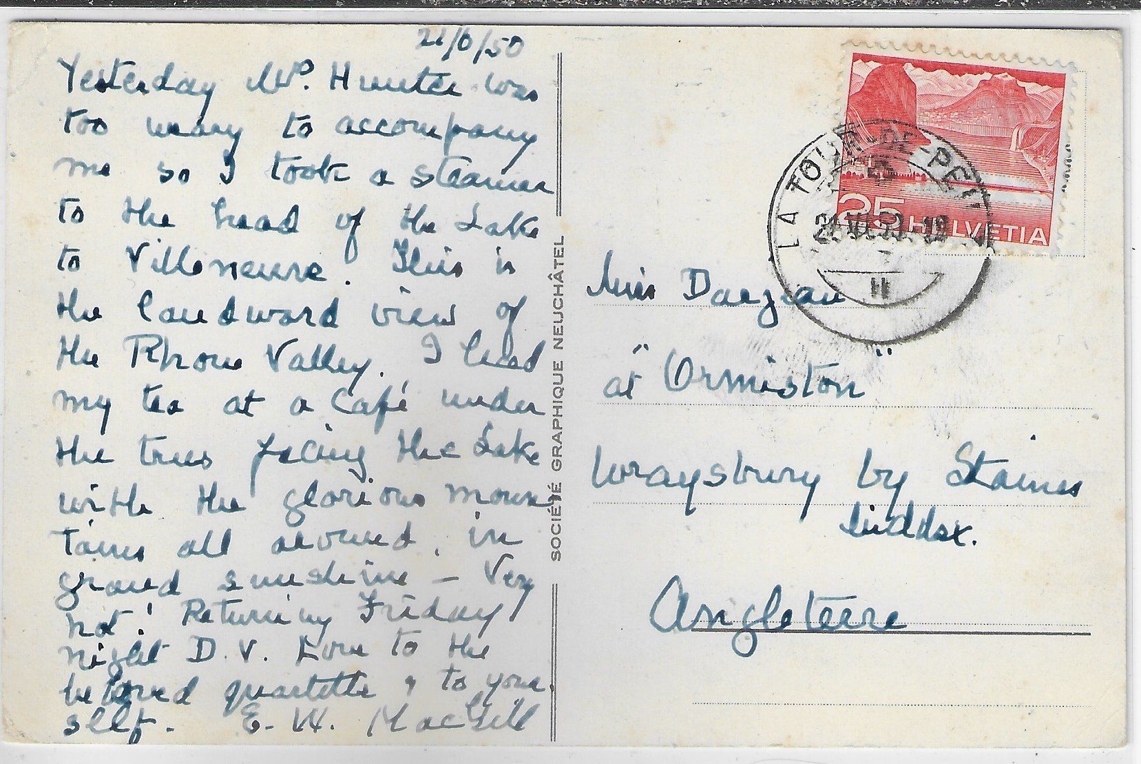 Cartoline postali: Villeneuve et le Grammont - Litho – Usato da Ettingen venduto da Kartenplanet 1