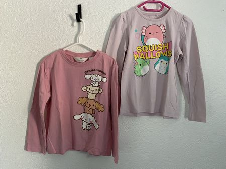 Lot 2 T-shirts manches longues enfants 122-128