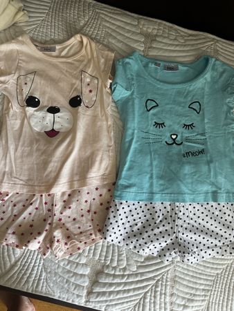 Girls summer pajamas set, size 2-3 years, cute print