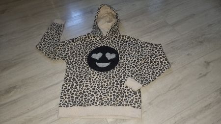 Kapuzenpullover Gr.146/152 mit Wendepailletten-Emoji