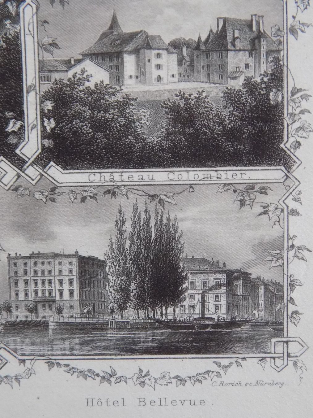 Gravures: Neuchâtel Souvenirblatt – D'occasion à Risch par Rischli15 6