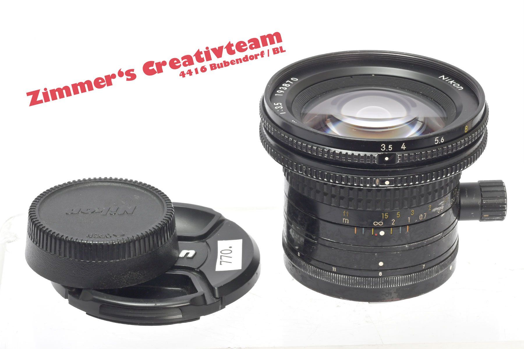 Nikkor Obiettivi: PC Nikkor 28mm 3.5, Shift Weitwinkel, NIKON manuell – Usato da Bubendorf venduto da zimmers_creativteam 1