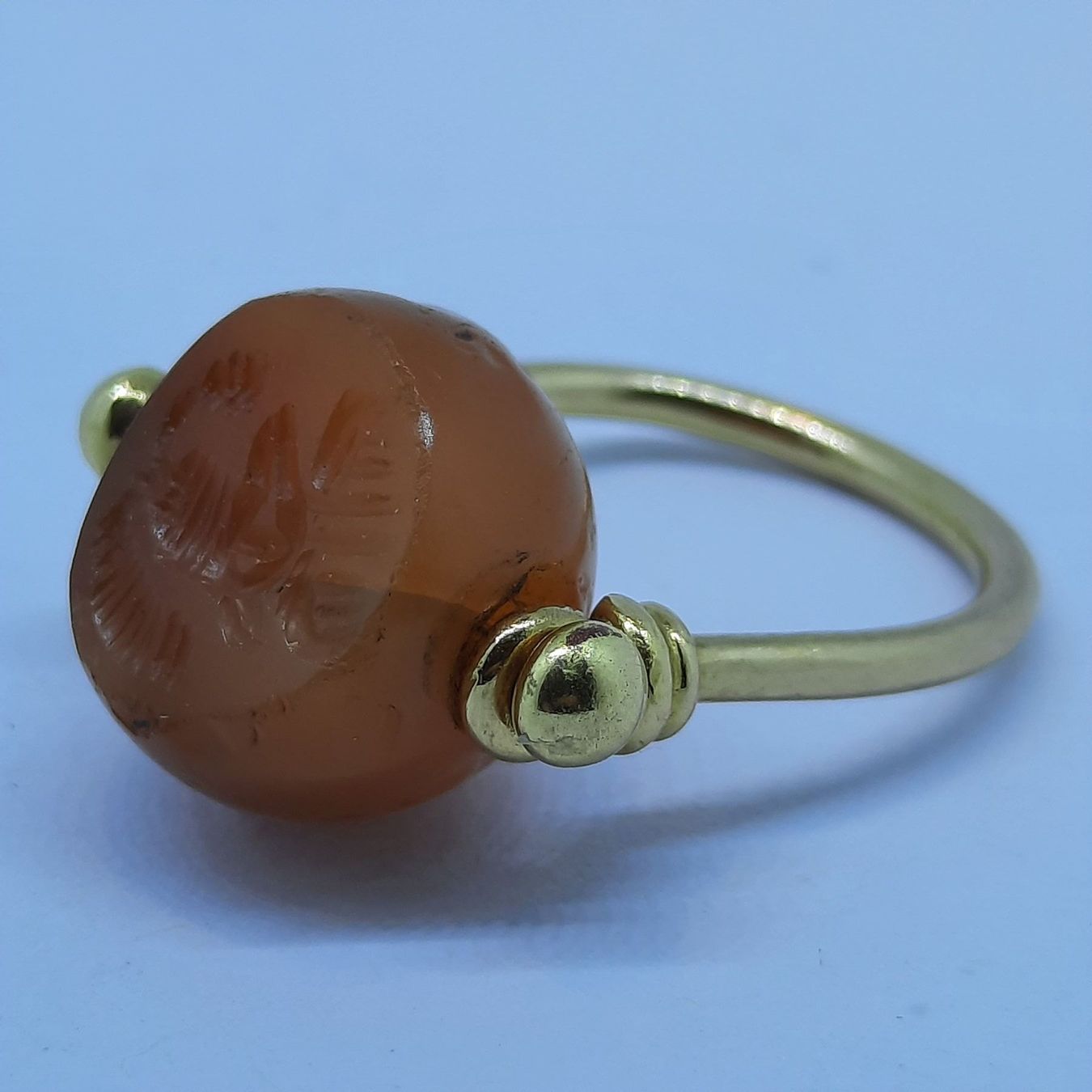 Anelli: Siegelring mir wunderschönem Karneol Edelstein – Usato da Unterägeri venduto da Altgoldschmuck 3